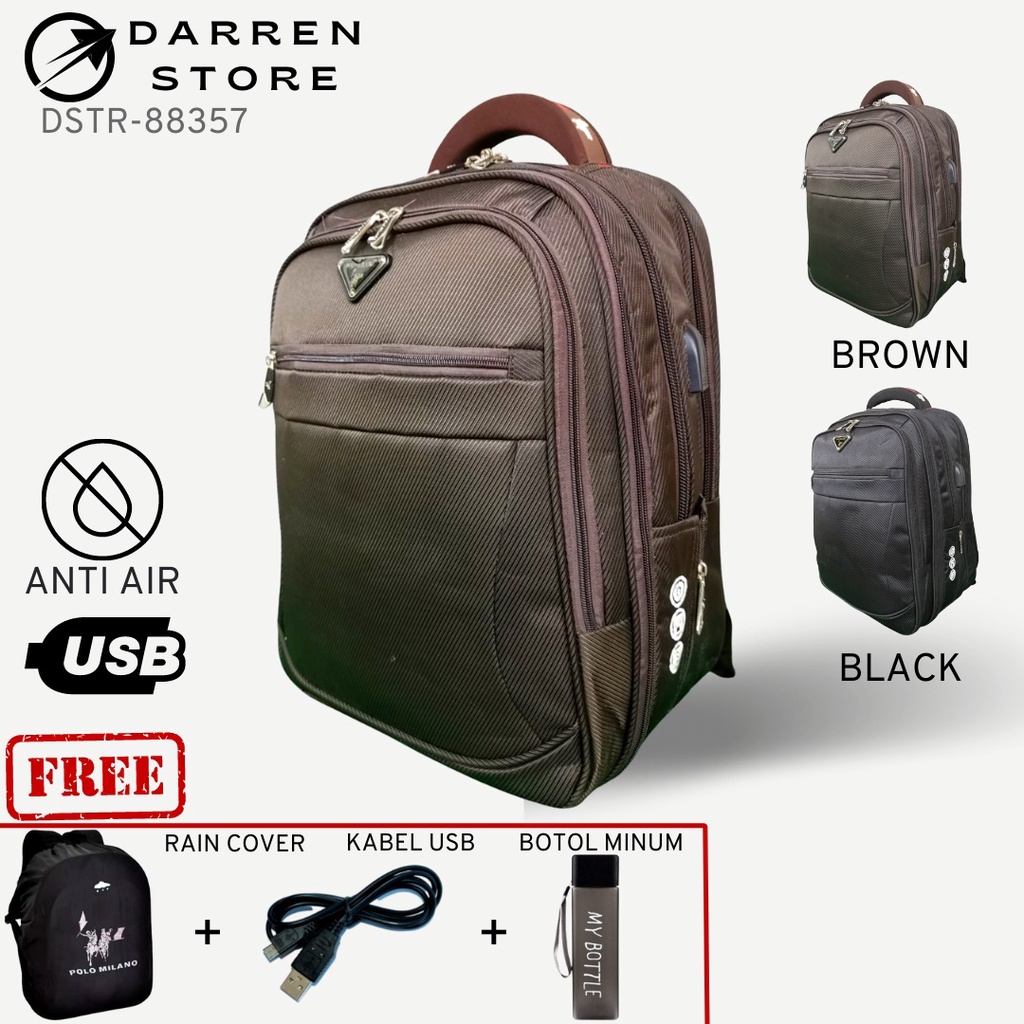 Tas Ransel Laptop Polo Milano 88357 expandable 18inch batok belakang