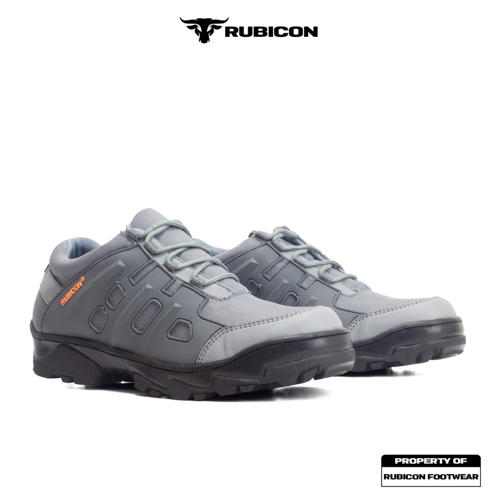 RUBTRACK - Sepatu Boots Safety Pria Swat Low Grey Ujung Besi Naik Gunung Hiking Tracking Touring Kerja Santai