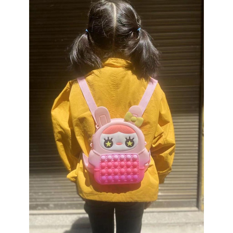 TAS POP IT ANAK JUMBO SELEMPANG DAN RANSEL MUAT HP HELLOKITTY