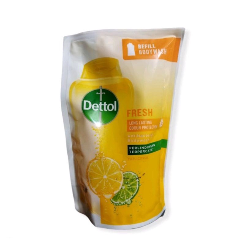 Dettol antibacteril sabun mandi /Body wash refill 400 ml - fresh  with yuzu  citrus