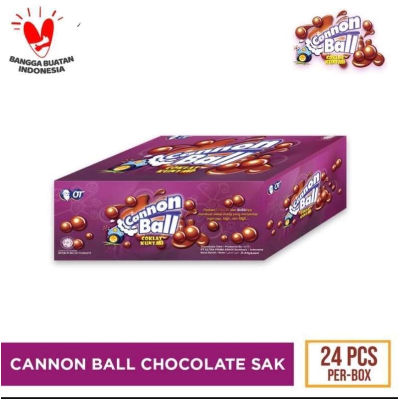 

Permen Cokelat Cannon / Canon Ball 1 Box Isi 24 Pcs