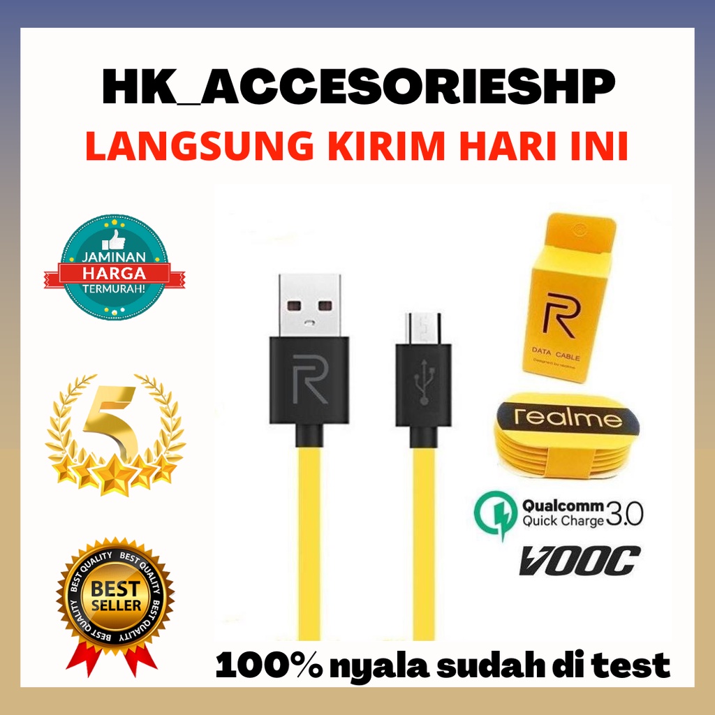 KABEL DATA NEW REALME ORIGINAL FAST CHARGING KUALITAS TOP Micro dan Type C