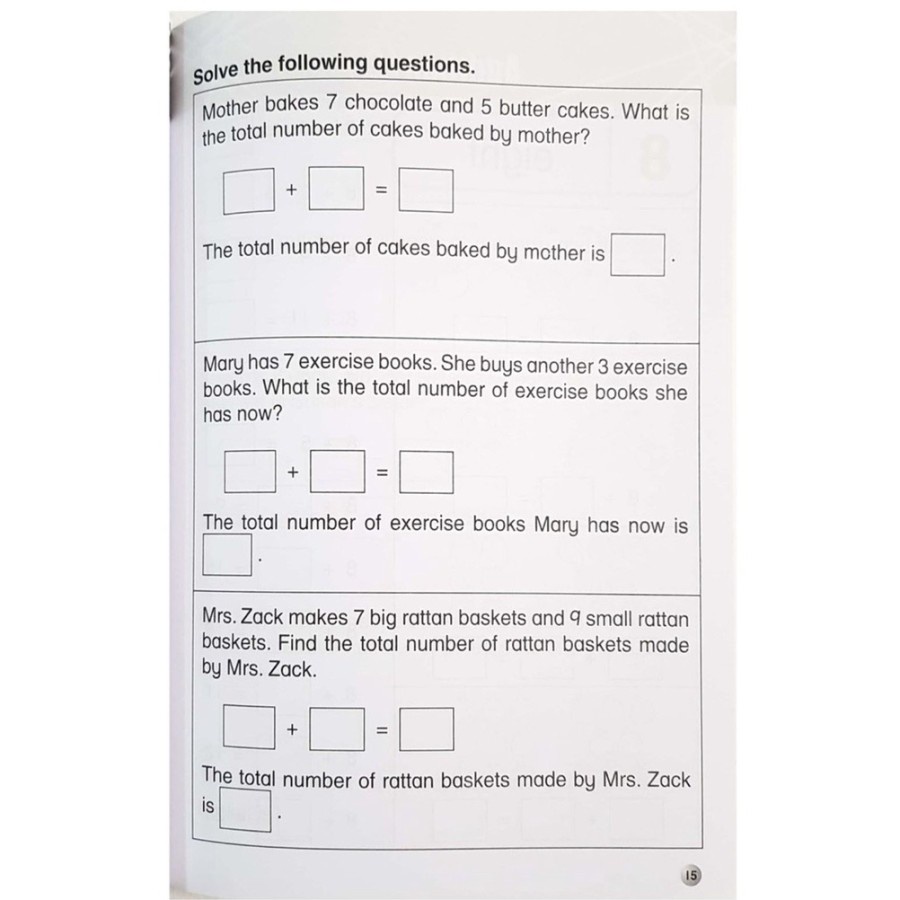 Skills in Mathematics Operations Addition Subtraction Multiplication Division Workbook 4-7 years old