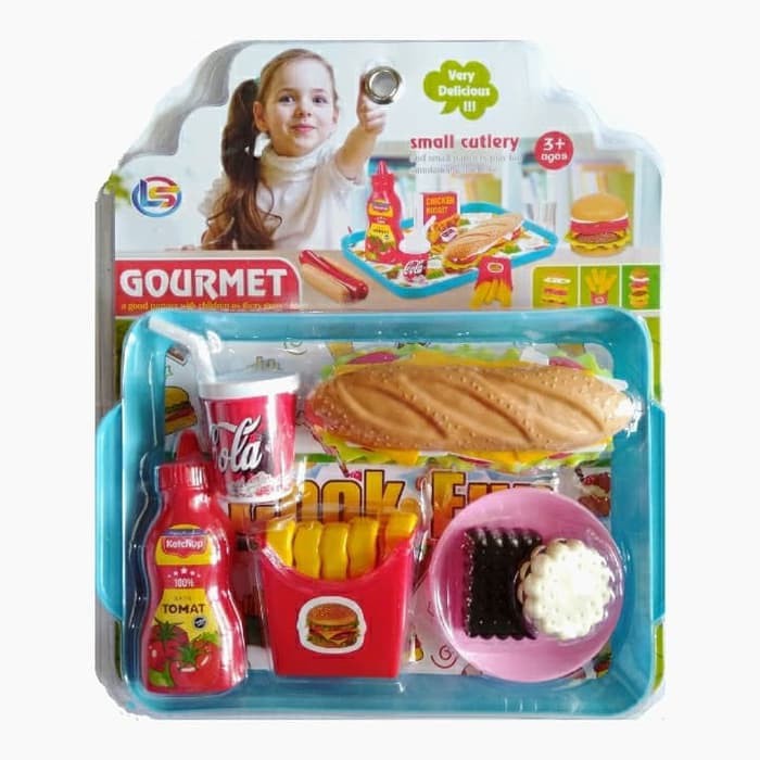 EJ - Mainan Anak Burger Set Junk Food Set - Mainan Makanan Anak
