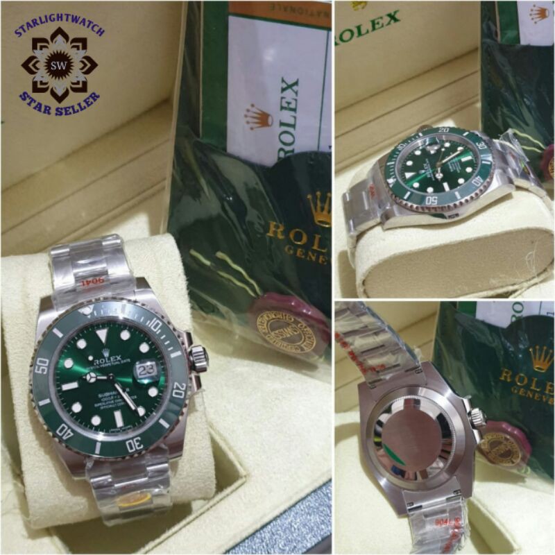 JAM TANGAN PRIA ROLEX SUBMARINER AUTOMATIC MESIN SWISS CLONING
