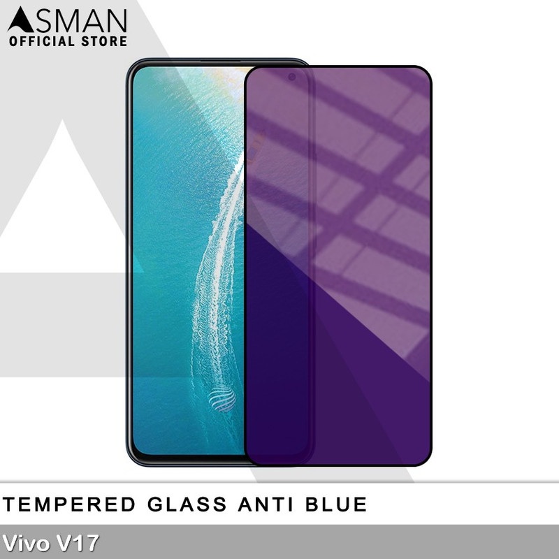 Tempered Glass Blue Light Full Lem VIVO V17 Anti Radiasi Screen Protector