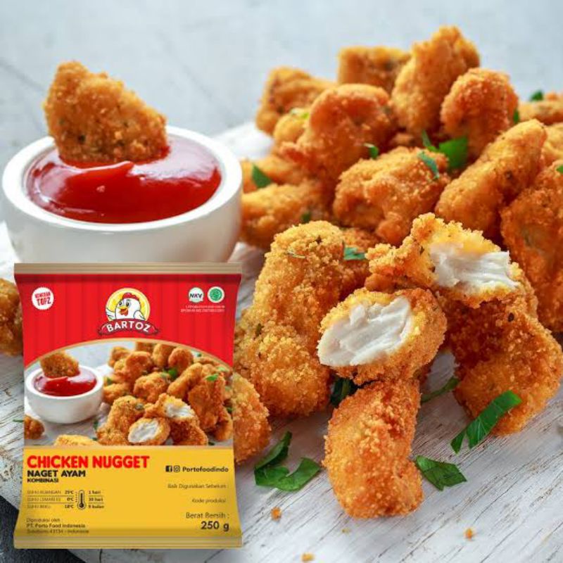 

Naget ayam 250gr | chicken nugget 250gr merk bartoz