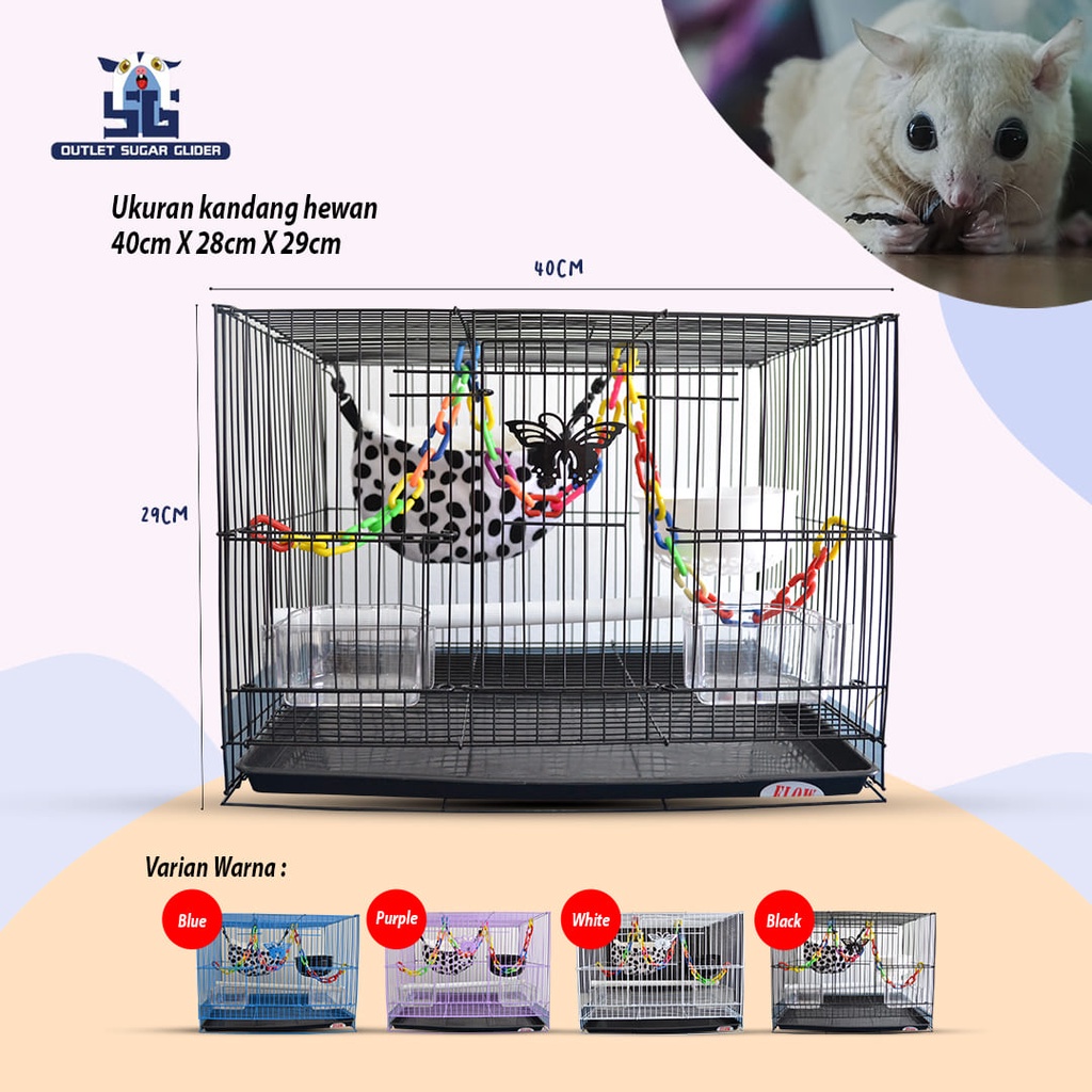 SPESIAL PAKET KANDANG SUGAR GLIDER 40CM