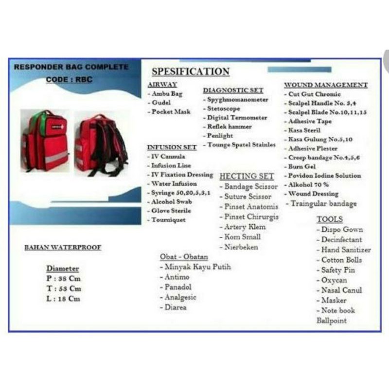 emergency kit/bag