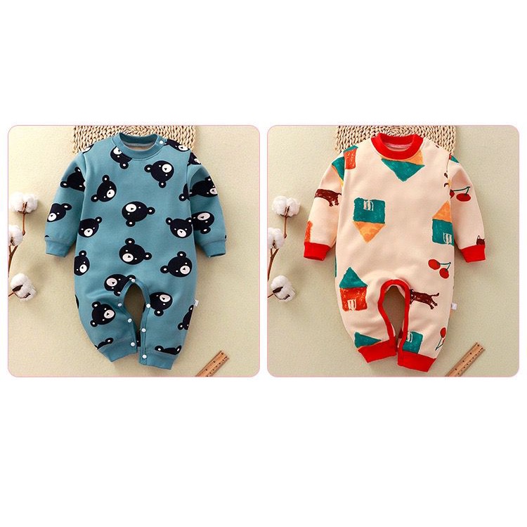 Jumper bayi 0-6 bulan BAHAN VELVET / Jumper bayi HANGAT &amp; LEMBUT / baju bayi jumper lengan panjang bayi