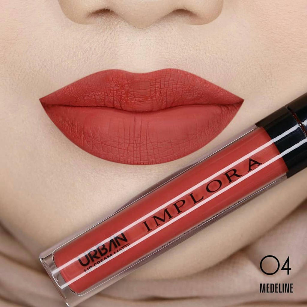 FREE BUBBLE WARP IMPLORA Urban Lip Cream Matte Original BPOM - Lipcream Surabaya-04 Medeline