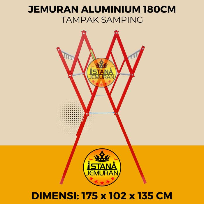 Rak Jemur Pakaian Handuk 180cm Jemuran Baju Aluminium CANTON 180