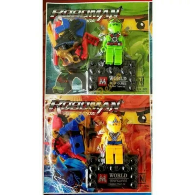 2 Pcs Mainan Lego Roboman Super Ninja - mainan anak laki laki