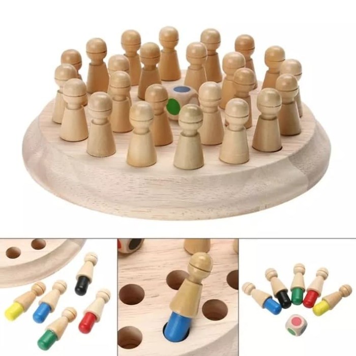 MAINAN & HOBI BOARD GAME MAINAN EDUKASI ANAK GAME CATUR PENGINGAT WARNA/MEMORY CHE HR1810W
