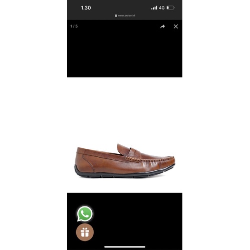PRABU RENJANA BRUSHED BROWN SHOES | SEPATU LOAFERS PRIA