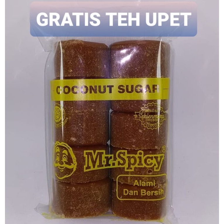 

COCONUT SUGAR 500 gram GULA KELAPA isi 10 GRATIS TEH UPET Khas Cirebon