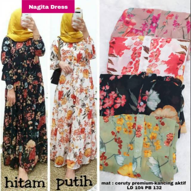 Gamis wanita muslim Nagita Dress