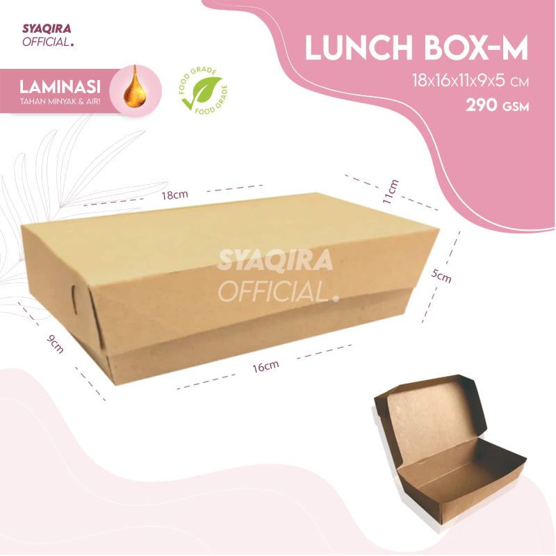 

LUNCH BOX|Size M (Isi 100 Size)|DUS CATRING|BOX KEMASAN LAMINASI|DUS KEMASAN AYAM GEPREK|BOX KEMASAN NASI GORENG|BOX KEMASAN DIMSUM|BOX KEMASAN DONAT|BOX KEMASAN|NASI KUNING