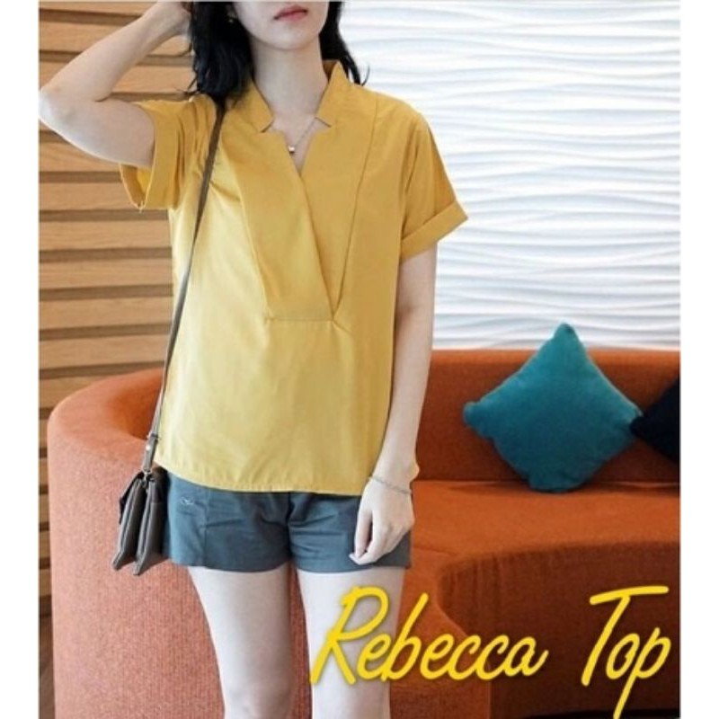 MDLV ~ BAJU CEWEK REBECCA TOP BC // BAJU ATASAN TWISCONE ( TIDAK MELAR) // FASHION WANITA