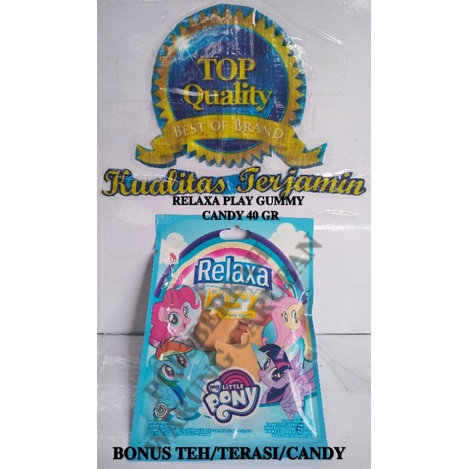 

RELAXA PLAY GUMMY CANDY 40 GR BONUS TEH/TERASI/CANDY