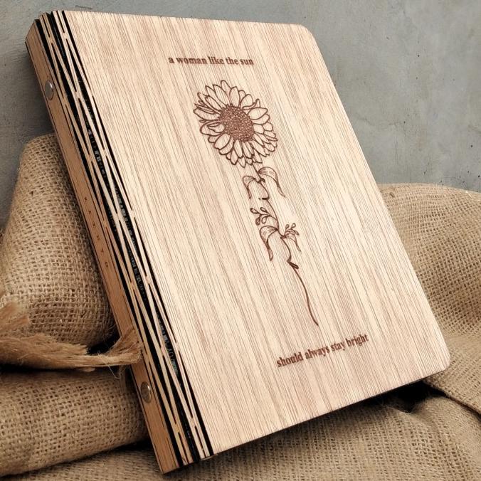 

[[COD]] Binder Book Wood by Kayuyo (custom text/logo) EKSLUSIF Kode 1152