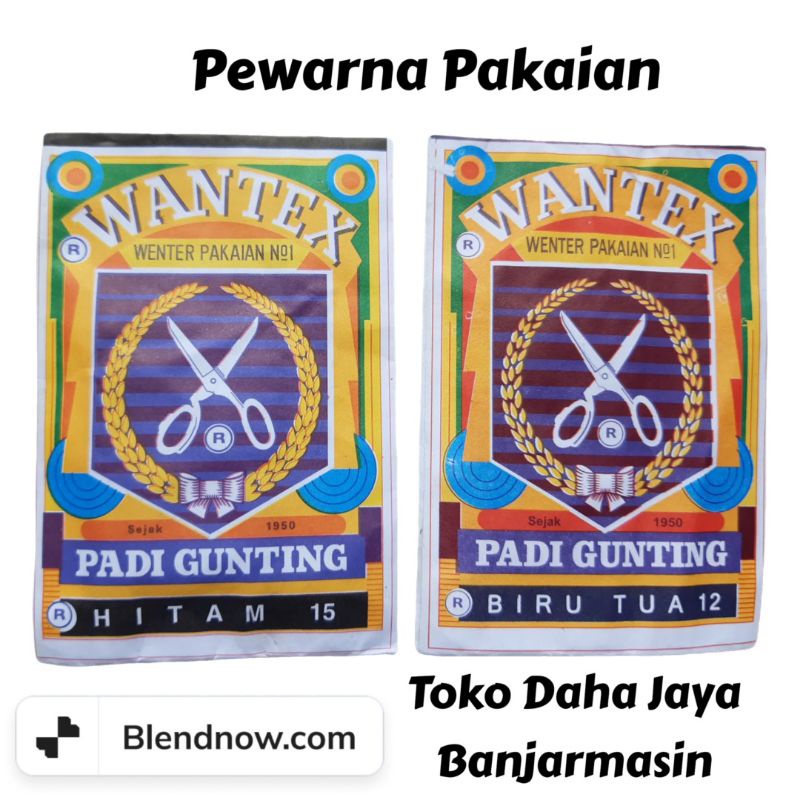 wantex pewarna pakaian/wenter/wantek baju celana jeans 1.5 gram