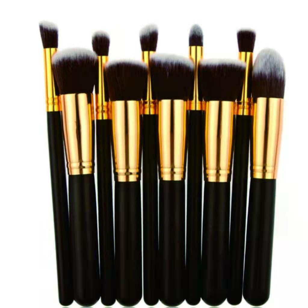 Kabuki Brush Set Kuas Make Up 10 PCS 10pcs MakeUp Brush/Alat Rias/Cantik