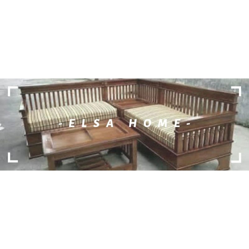 KURSI POJOK KAYU ETNIK