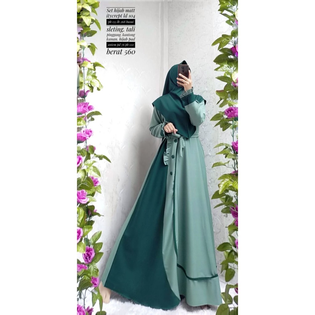 Gamis set VISESA Raisya terbaru wanita muslim fashionable muslimah berkah