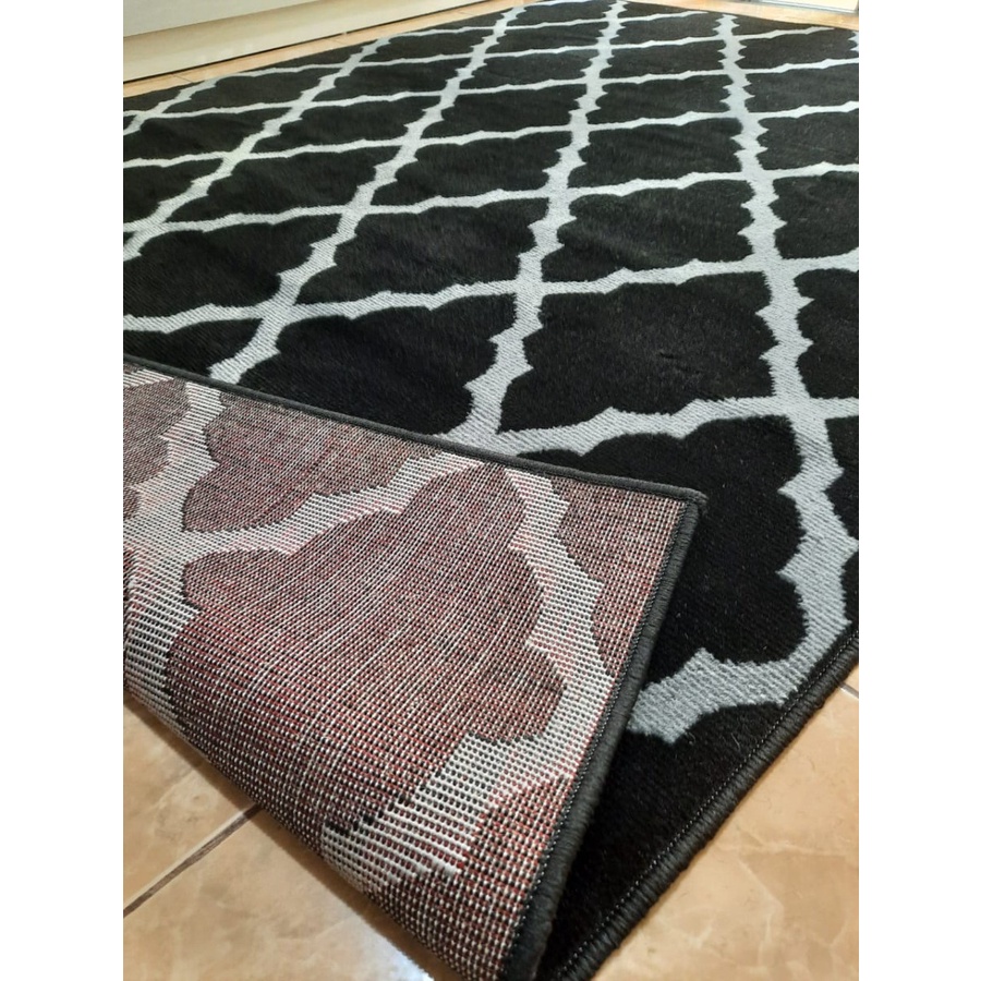 MAROC Karpet Lantai 160x210 Midnight Monokrom - Midnight 13-4