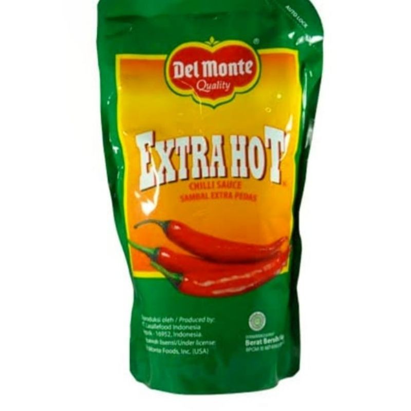 

Del Monte Tomat Refil 1kg dan Extra Hot Refil 1kg