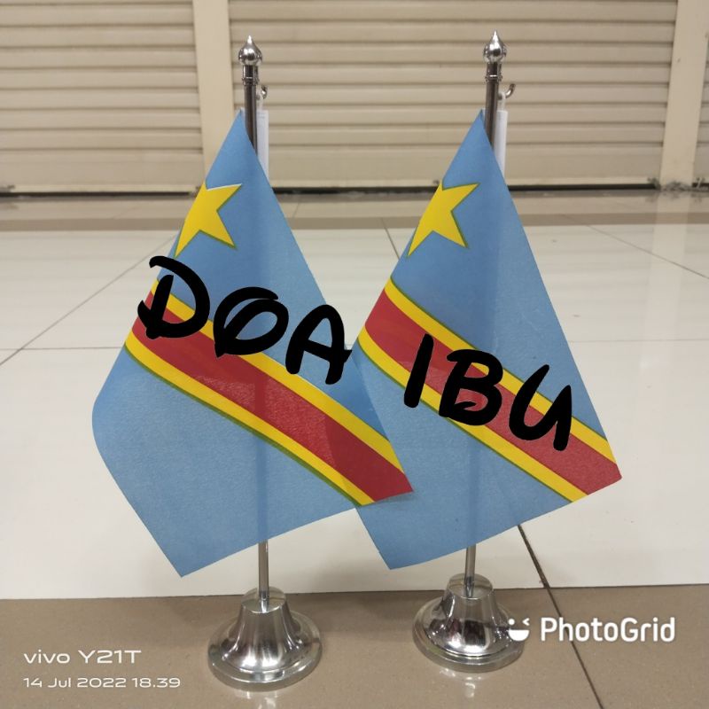 

best seller tiang stenlis meja+bendera REPUBLIK DEMOKRATIK CONGO ready stock