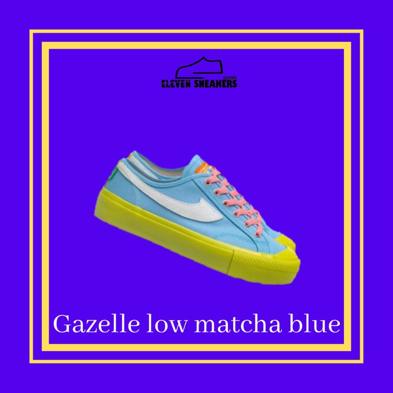 [ 100% Orgininal ] Compass Gazelle Low Matcha Blue