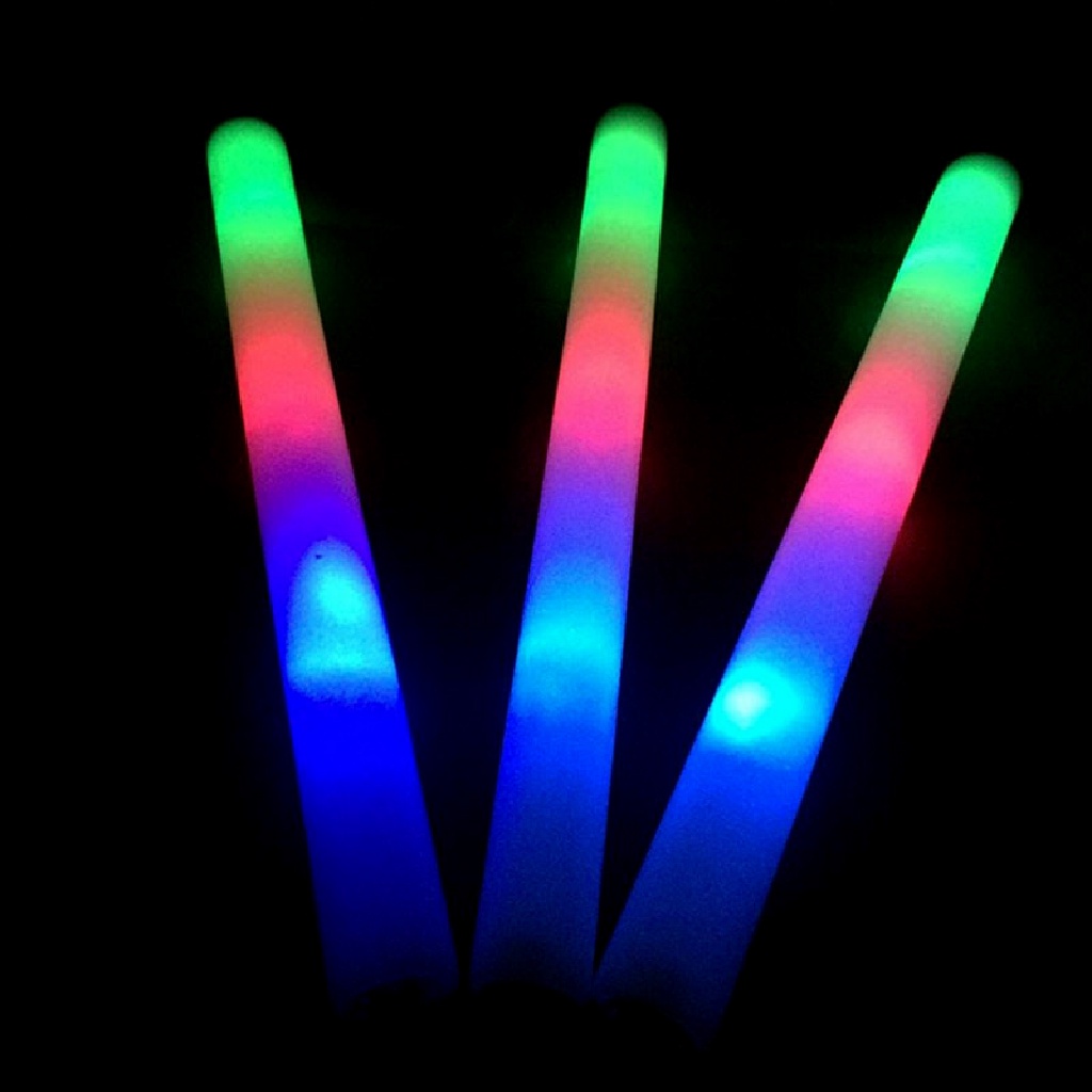 15 / 30 / 60Pcs Stik Lampu LED Warna-Warni Bahan Busa Untuk Pesta Festival