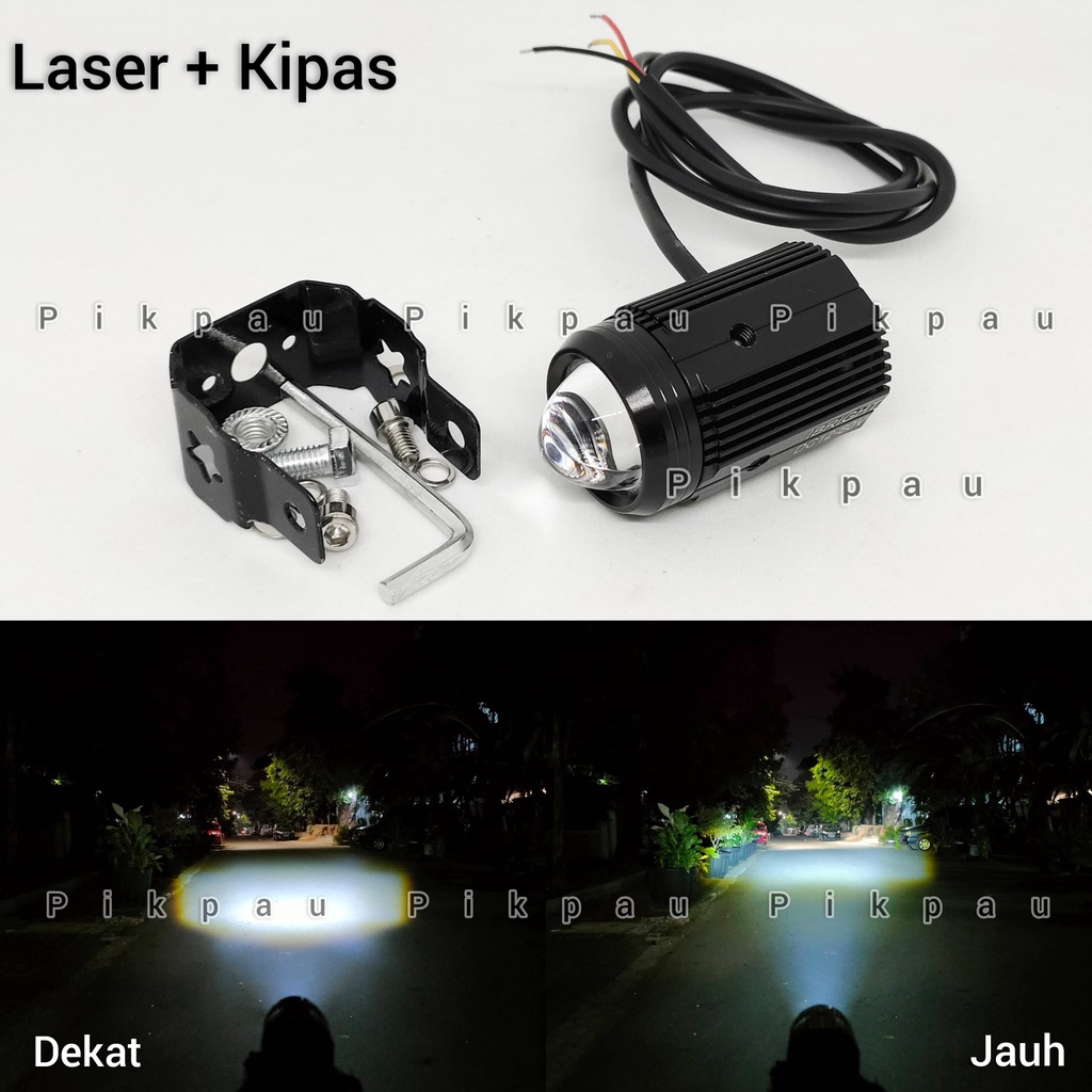 Lampu tembak Laser Sorot D2 mini Led 2 Mode Jauh Dekat High Low Putih Putih Sangat Terang Waterproof Untuk Motor Mobil