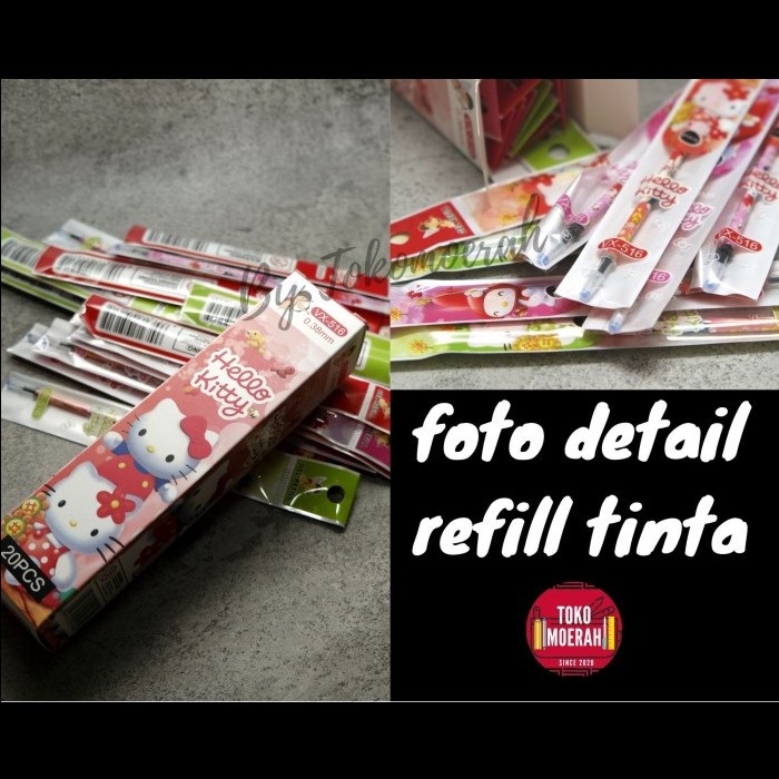 

Terbatas Isi Tinta Pen / Refill Tinta Pulpen Gel Lucu Karakter 1 Box Isi 20Pcs Hemat