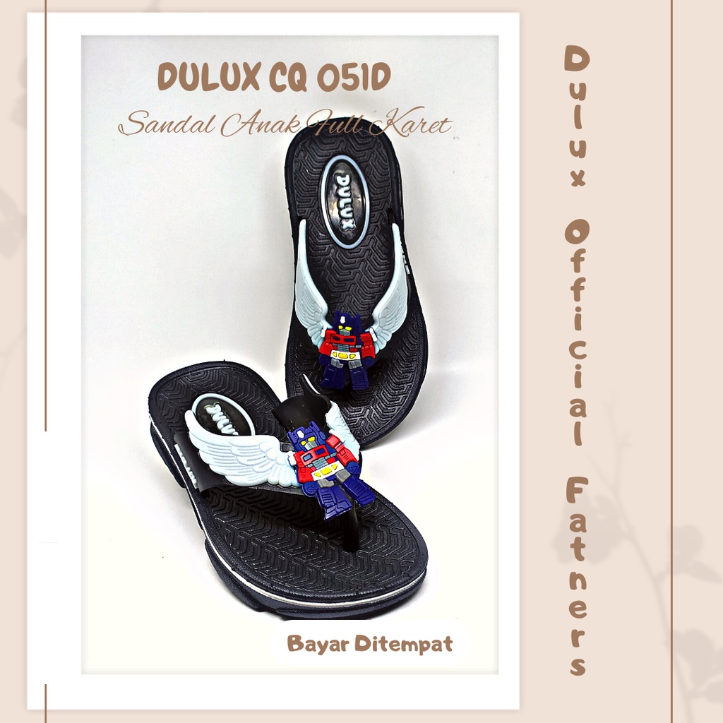 MD 79 - Sandal Anak Jepit Laki Laki Jelly Robot Transformer / Sandal Dulux Model Baru