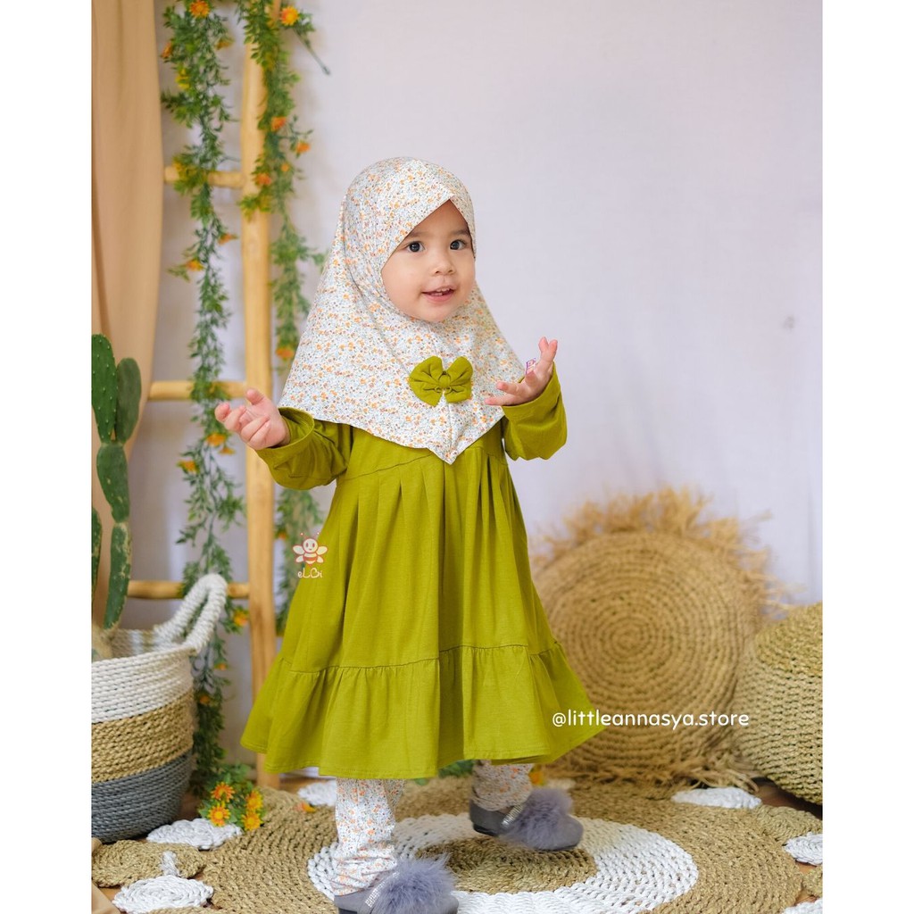 Setelan Baju Muslim Anak Perempuan Nayla 1-6Thn Kekiniian