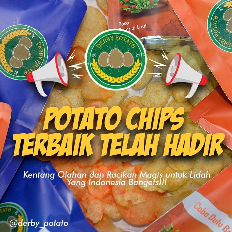 

Keripik kentang Derby potato rasa sapi panggang