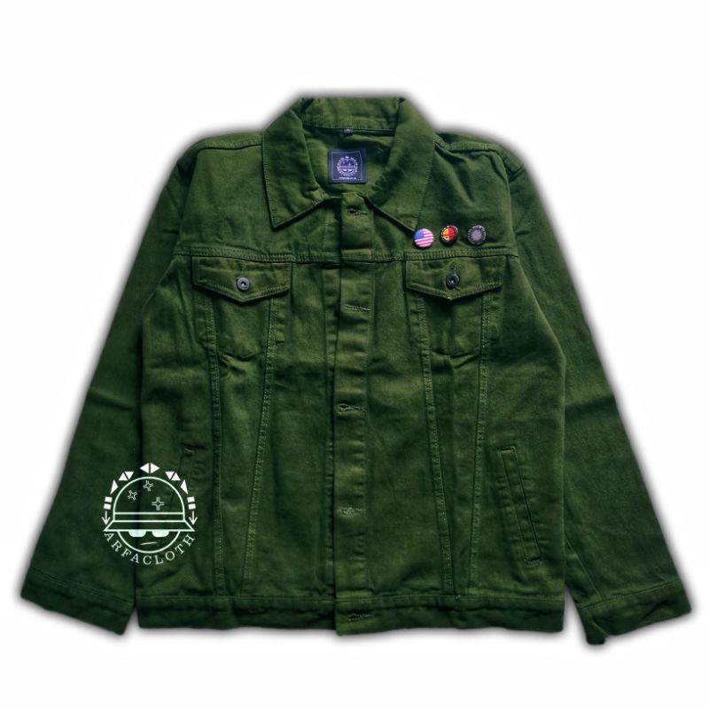 Arfacloth - Denim Jacket Deep Green - Jaket Jeans Pria