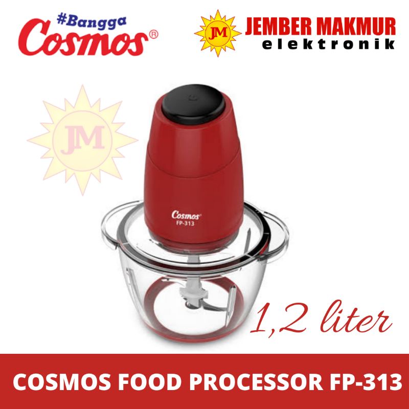 COSMOS FP-313 FOOD PROCESSOR FP313 CHOPPER COSMOS 4PISAU BLENDER COSMOS Daging baso KACA