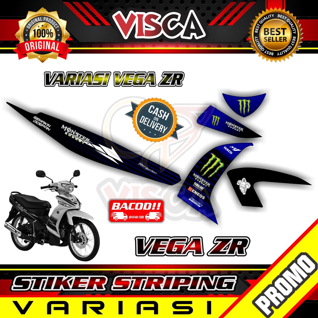 Striping Vega ZR - Stiker Sticker Striping Variasi Lis Yamaha Vega ZR - Striping Hologram Vega ZR ME