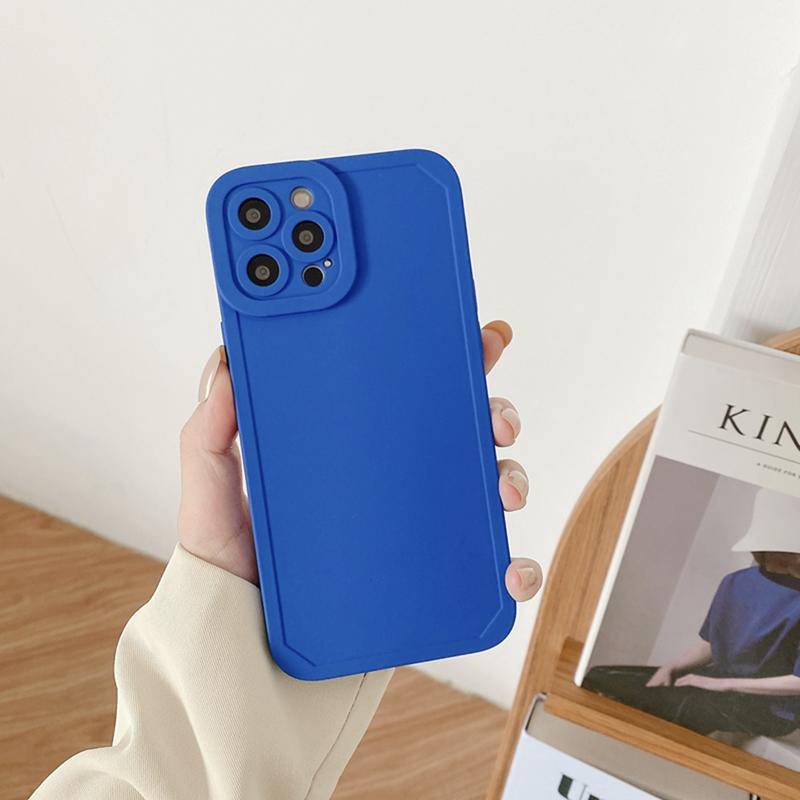 Soft Case Silikon Motif KLEIN Warna Biru Untuk iphone 13 12 11 Pro Max