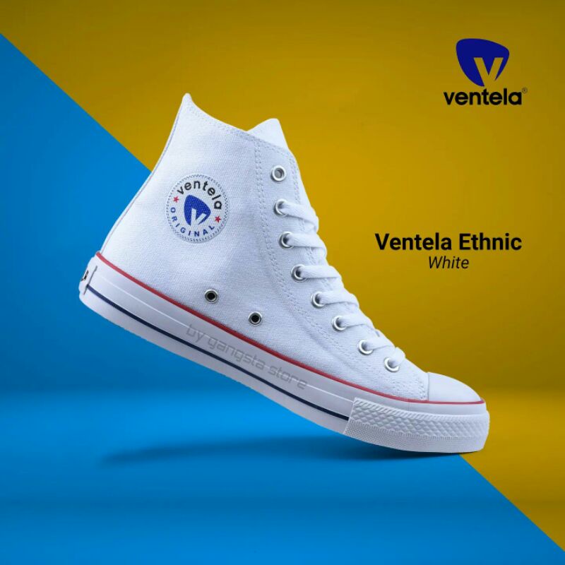 Sepatu Ventela Ethnic High White Vantela Etnic Original
