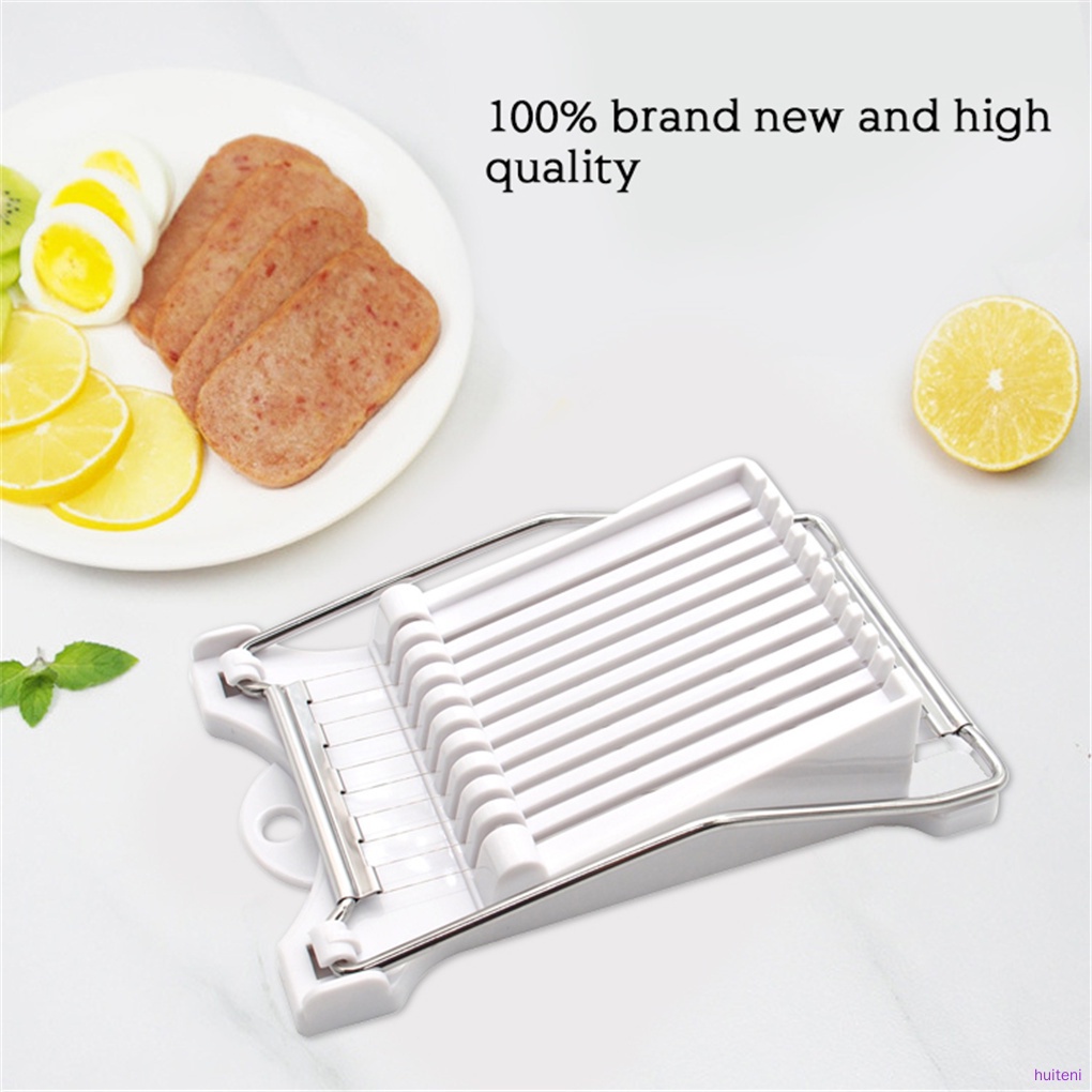 Alat Pengiris Daging Telur Sayuran Keju Buah Pisang Semangka Bahan Stainless Steel Warna Putih Untuk Dapur