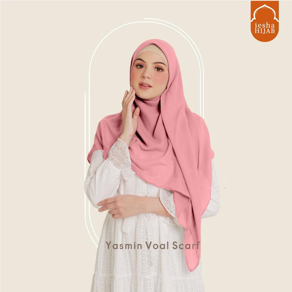 JILBAB HIJAB PINK SALEM SEGIEMPAT VOAL ARABIAN PREMIUM HALUS LEMBUT MUDAH DIBENTUK RINGAN JAHIT TEPI