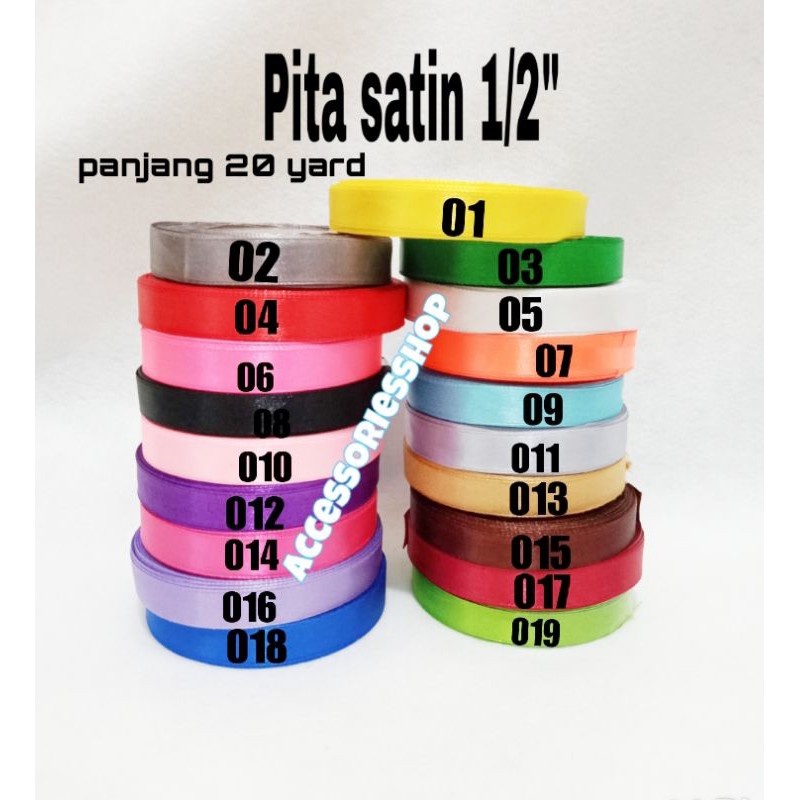 

Pita satin 1/2 INCH (1,2cm)-1Roll