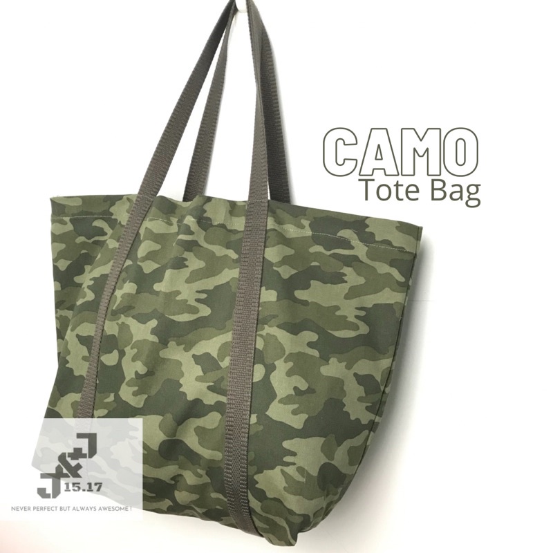 Tasbelanja Camo, tote bag camo, tote bag army, tote bag loreng, tas belanja besar, tas army, loreng,