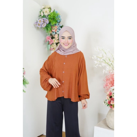 KEMEJA CROP/KEMEJA CRINGKLE/KEMEJA KUSUT/KEMEJA PENDEK/KEMEJA LENGAN KERUT/KEMEJA OVERSIZE/KEMEJA KANCING/KEMEJA WANITA/KEMEJA CASUAL