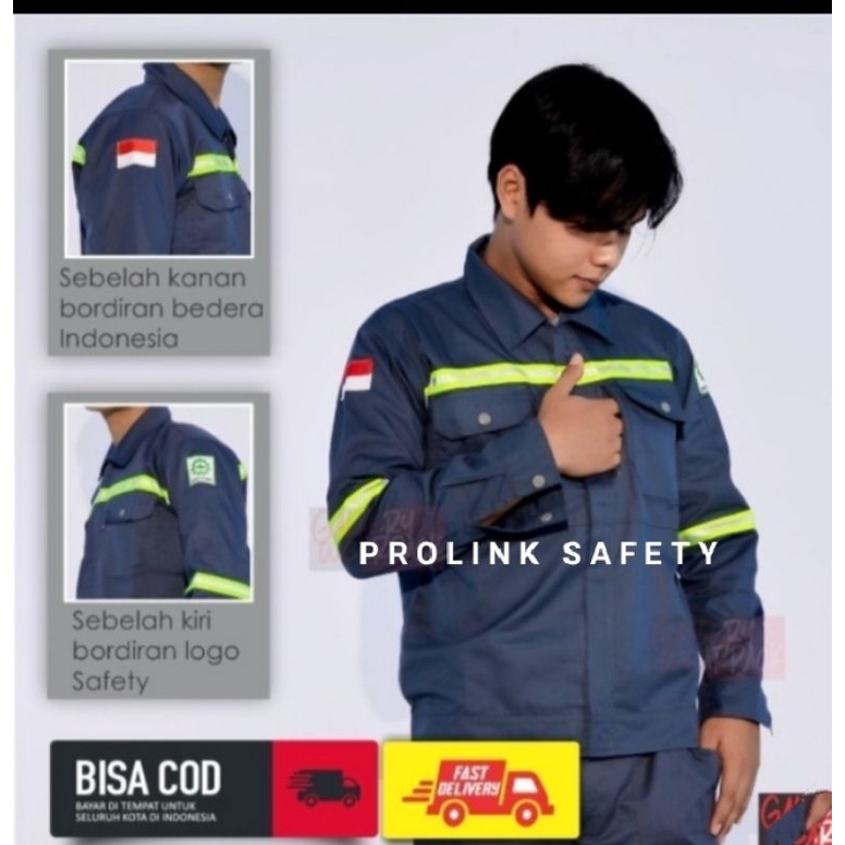 SERAGAM SAFETY ABU GELAP RESELTING